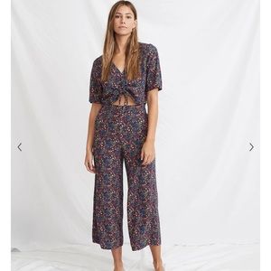 Marine Layer Kiley Wide Leg Pants Ditsy Floral